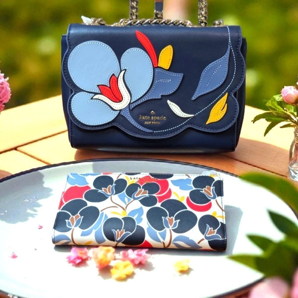 Kate Spade Briar Lane Mini Emelyn Floral Quilt Leather Crossbody with Wallet